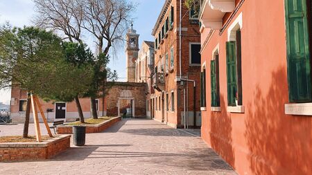 MURANO, ITALY - JANUARY 20, 2020: island of Murano in the lagoon of Venice in Italy.