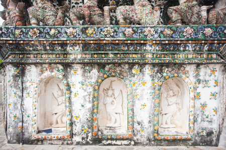 The famous temple Wat Arun in Bangkokの写真素材