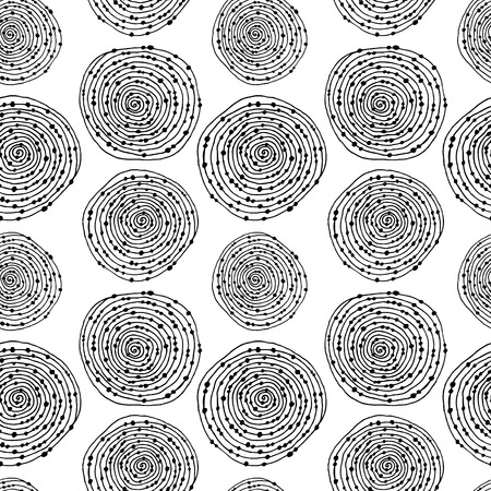 Hand drawn doodle seamless patternのイラスト素材