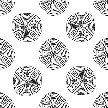 Hand drawn doodle seamless patternのイラスト素材