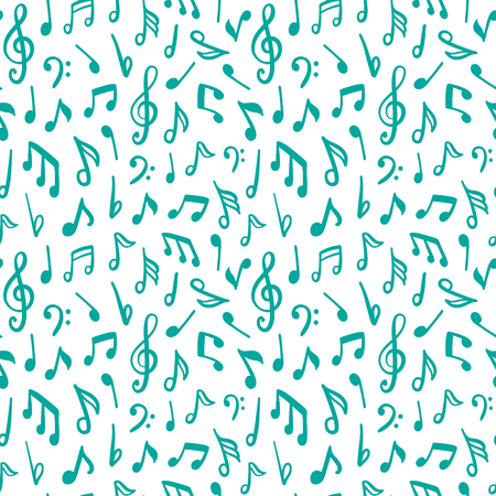 Seamless vector pattern with music notesのイラスト素材