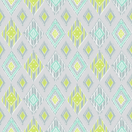 cute pastel green and blue colors modern seamless pattern. Summer ethnic print.のイラスト素材