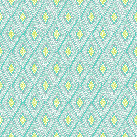cute pastel green and blue colors modern seamless pattern. Summer ethnic print.のイラスト素材