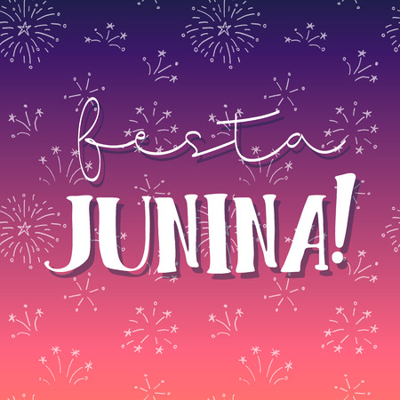 Brazil June festival party. Vector illustration.のイラスト素材