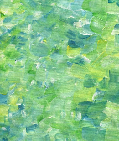 Hand painted green yellow brush strokes texture backgroundの写真素材