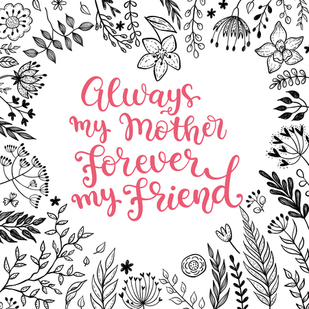 Vector greeting card for Mothers day.のイラスト素材