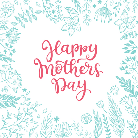 Vector greeting card for Mothers day.のイラスト素材