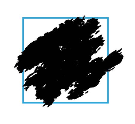 Paint brush strokes and grunge stains. Vector collection.のイラスト素材