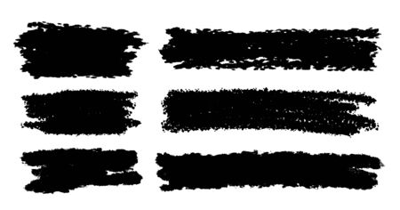 Paint brush strokes and grunge stains. Vector collection.のイラスト素材