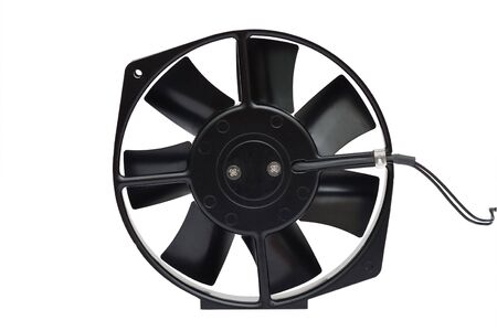 The black fan on a white backgroundの写真素材