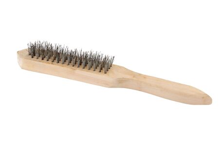 wire brush for cleaning metal isolated on whiteの写真素材