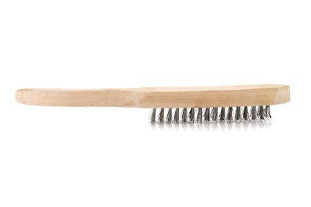 wire brush for cleaning metal isolated on whiteの写真素材