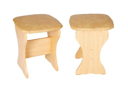 The stools are isolated on a white backgroundの写真素材