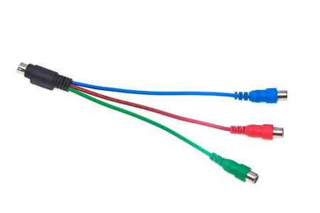 Rca cables isolated over white