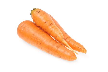 Carrots in isolated white backgroundの写真素材