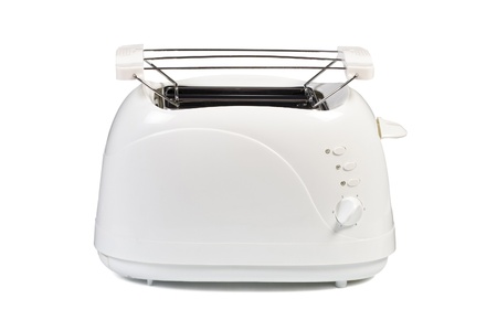 The new toaster is isolated on a white backgroundの写真素材