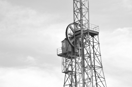 tower with a lifting mechanism の写真素材