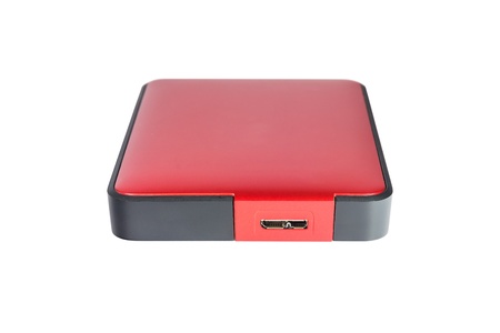 2 5 inch  notebook size  external hard disk drive, red colorの写真素材
