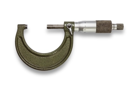 Large micrometer  measuring range 25-50 mm  , isolated on white background with clipping path