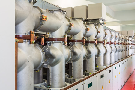 Indoor gas insulated switchgear GIS in the substation