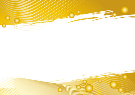 Background with white area in gold colors with lines and balls which is also as vector file available.のイラスト素材