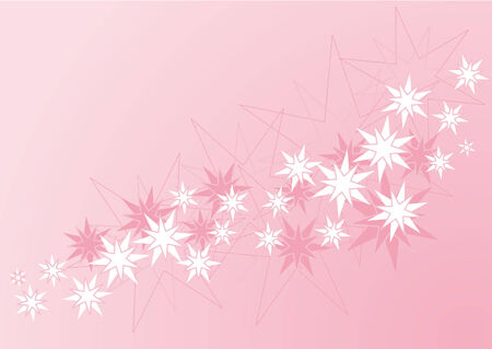 Pink and white stars banner which is also as vector file available. Size and colors can be changed.のイラスト素材
