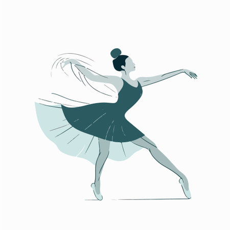 Beautiful ballerina in a tutu. Vector illustration.のイラスト素材