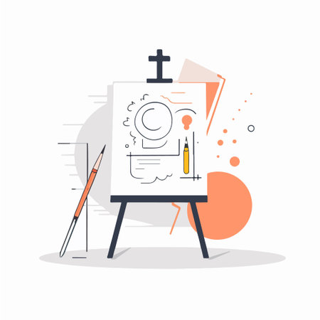Flat design vector illustration concept for religion, spirituality, occultism, art.のイラスト素材