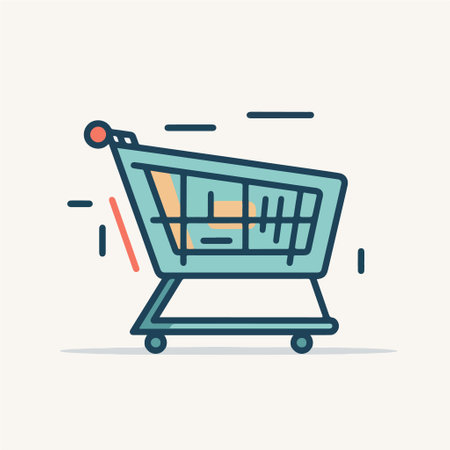 Shopping cart icon. Shopping trolley icon. Vector illustration.のイラスト素材