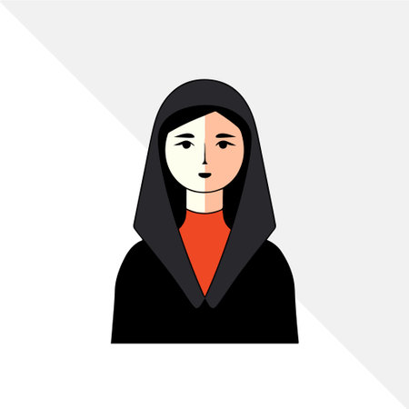 Nun icon. Vector illustration. Flat design style. EPS 10のイラスト素材