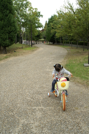 Bicycle practiceの写真素材