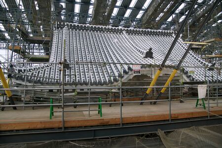 Himeji Castle under renovationのeditorial素材