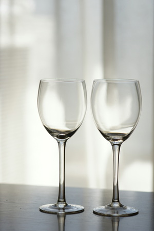 pair wine glassesの写真素材