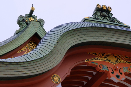 At the Kitano-Tenman-gu at the Shrineの写真素材