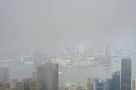 View from Victoria Peak, Hong Kongの写真素材