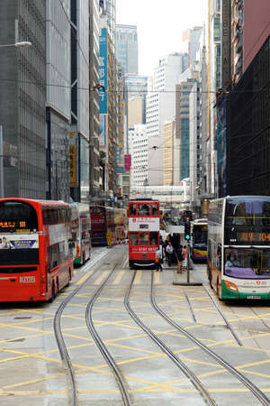 Hong Kong S.A.R. tramの写真素材
