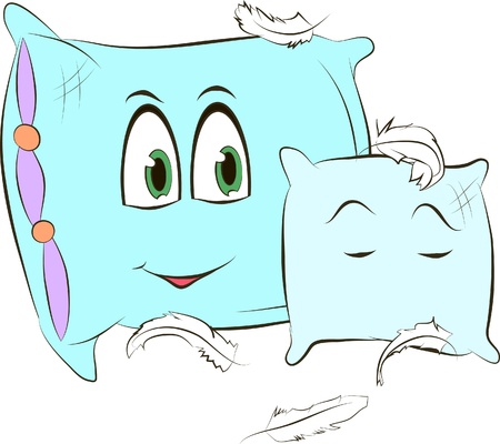 Two pillows on a white background vector illustrationのイラスト素材