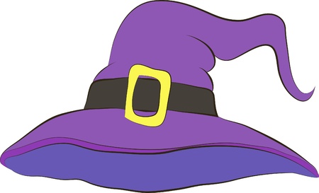 Illustration of violet witch hat, good for halloween