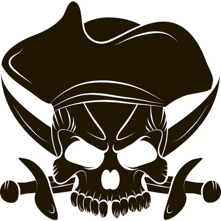 Pirate Skull and Swordsのイラスト素材