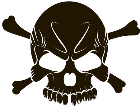 Skull and crossbonesのイラスト素材