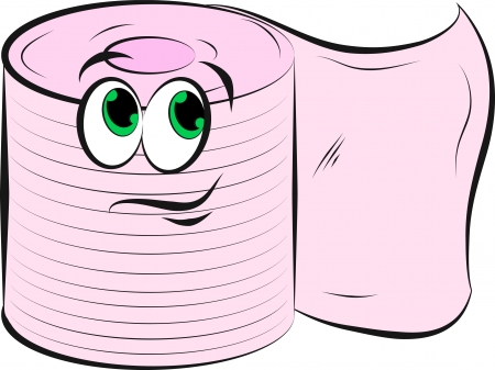 Toilet Paper Smilingのイラスト素材