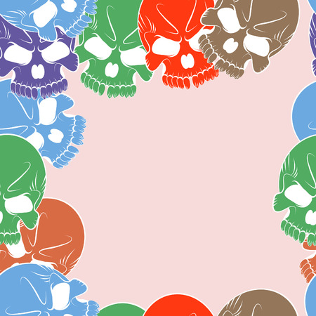 Seamless pattern with skulls backgroundのイラスト素材
