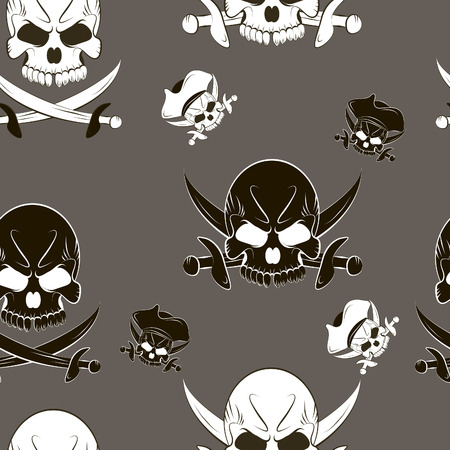 Seamless pattern with skulls backgroundのイラスト素材