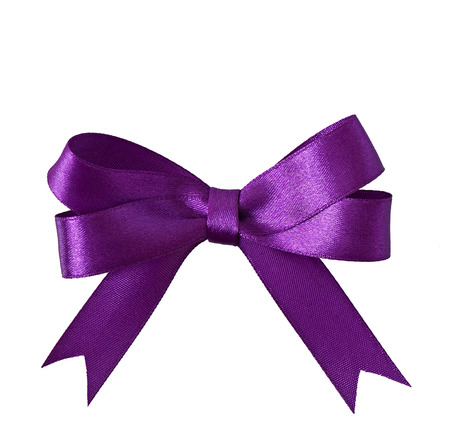 ribbon with bow isolated on white backgroundの写真素材