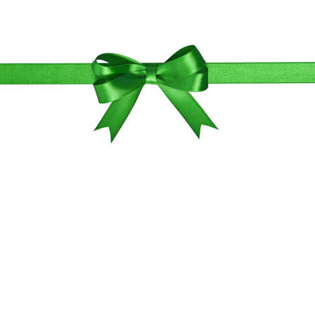 ribbon with bow isolated on white backgroundの写真素材