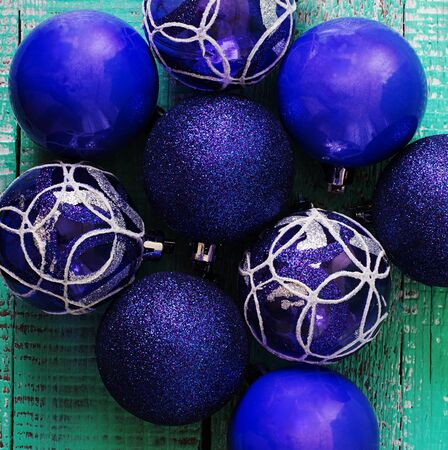 Christmas background with ballsの写真素材
