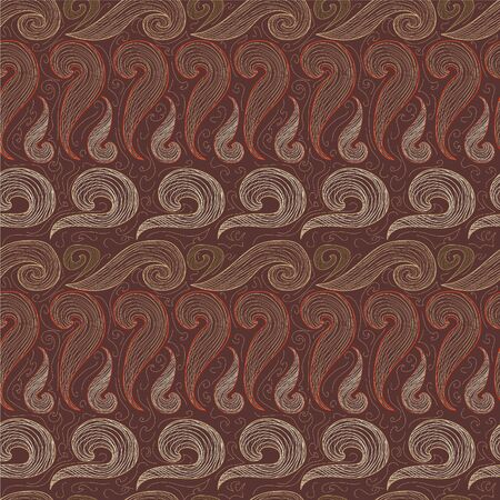 Seamless pattern background with abstract ornaments. Hand draw illustrationのイラスト素材