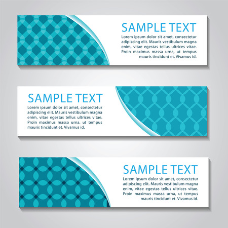 blue and white banner abstract geometric overlay styleのイラスト素材