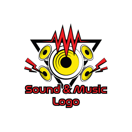 Sound and music design illustration.のイラスト素材