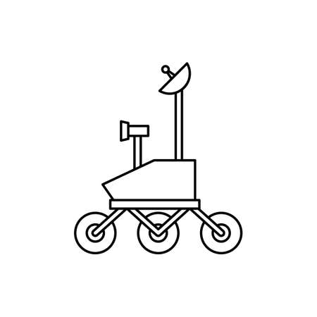 Cartoon version design of space survey engine,vector illustrationのイラスト素材